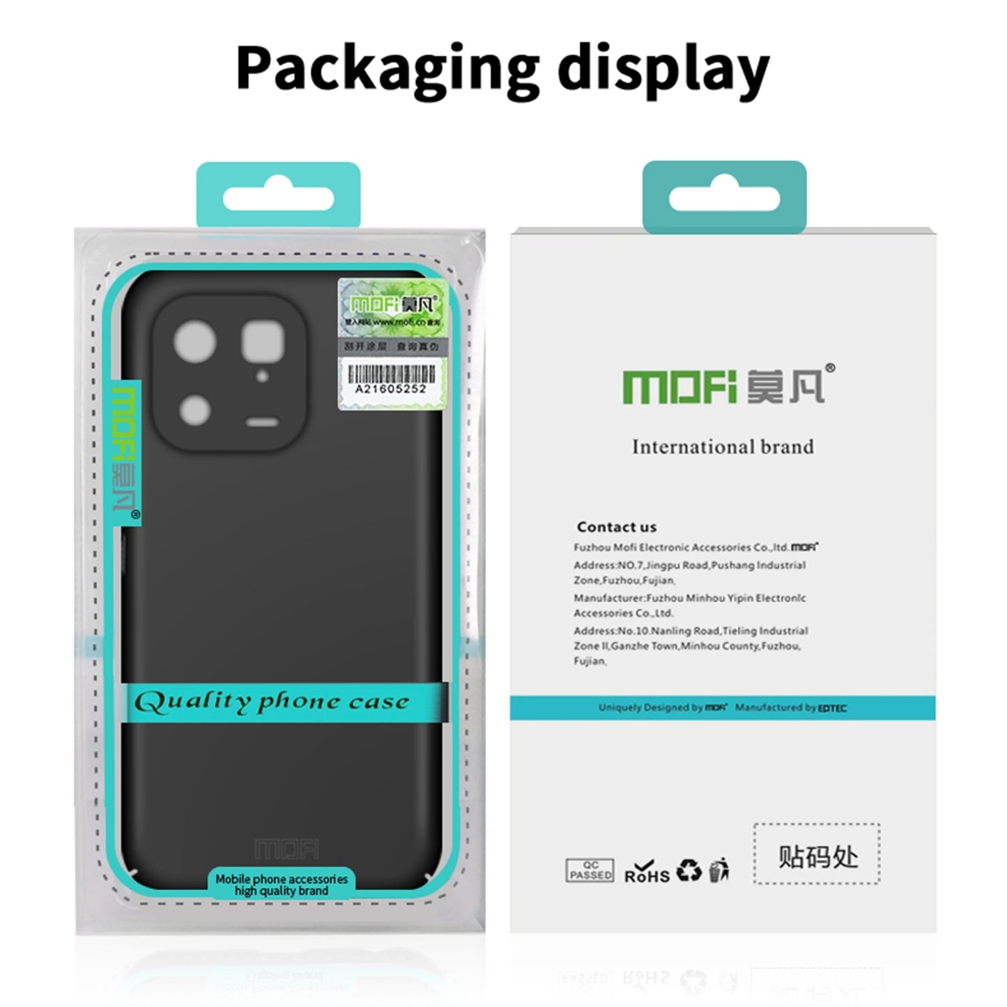 For-iPhone-17e-/-16e-MOFI-Frosted-PC-Ultra-thin-Hard-Phone-Case(Black)