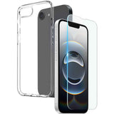 For-iPhone-17e-/-16e-NORTHJO-2-in-1-TPU-Phone-Case-Screen-Protector-Tempered-Glass-Film(Clear)