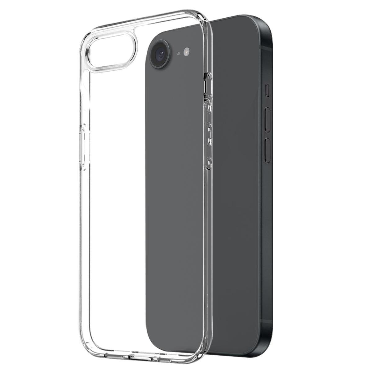 For-iPhone-17e-/-16e-NORTHJO-2-in-1-TPU-Phone-Case-Screen-Protector-Tempered-Glass-Film(Clear)