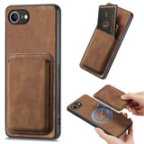 For-iPhone-17e-/-16e-Retro-Leather-Card-Bag-Magnetic-Phone-Case(Brown)