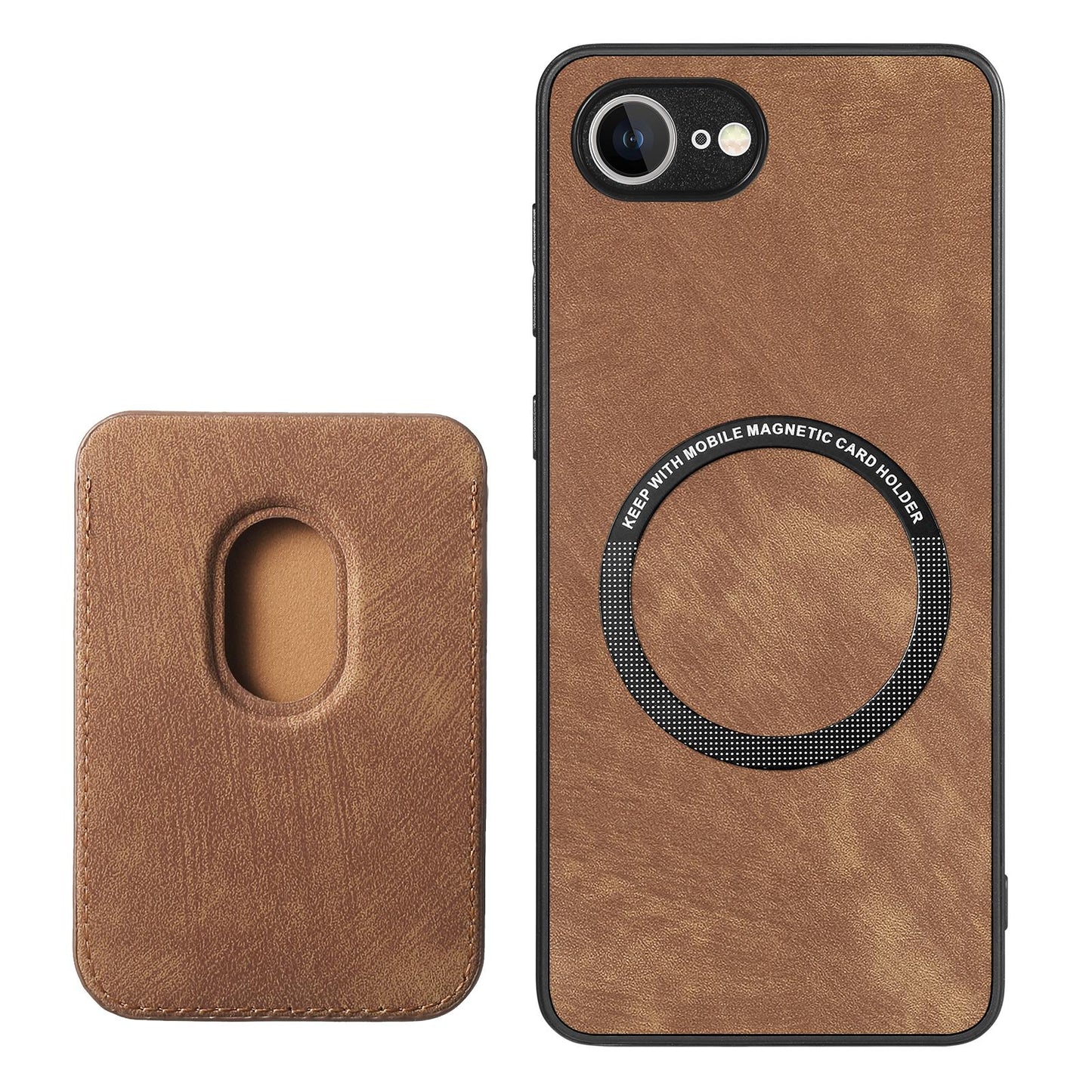 For-iPhone-17e-/-16e-Retro-Leather-Card-Bag-Magnetic-Phone-Case(Brown)