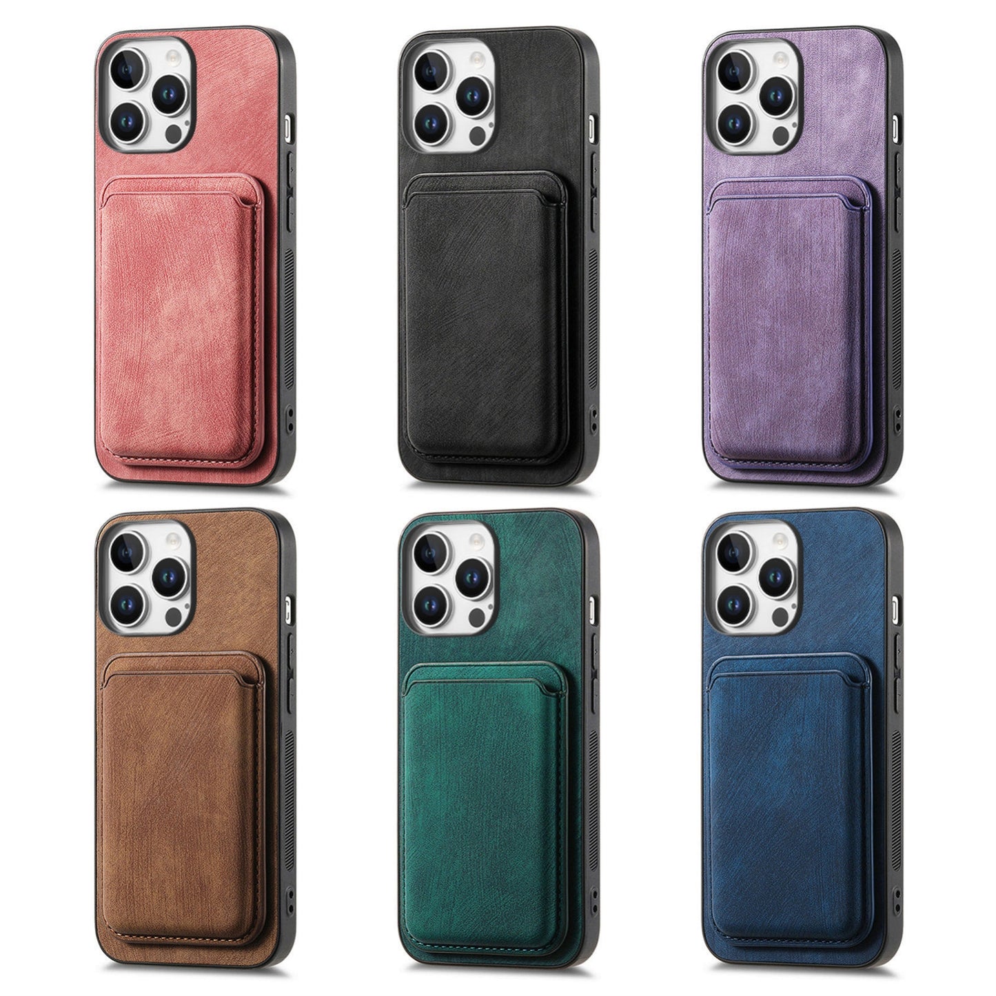 For-iPhone-17e-/-16e-Retro-Leather-Card-Bag-Magnetic-Phone-Case(Brown)