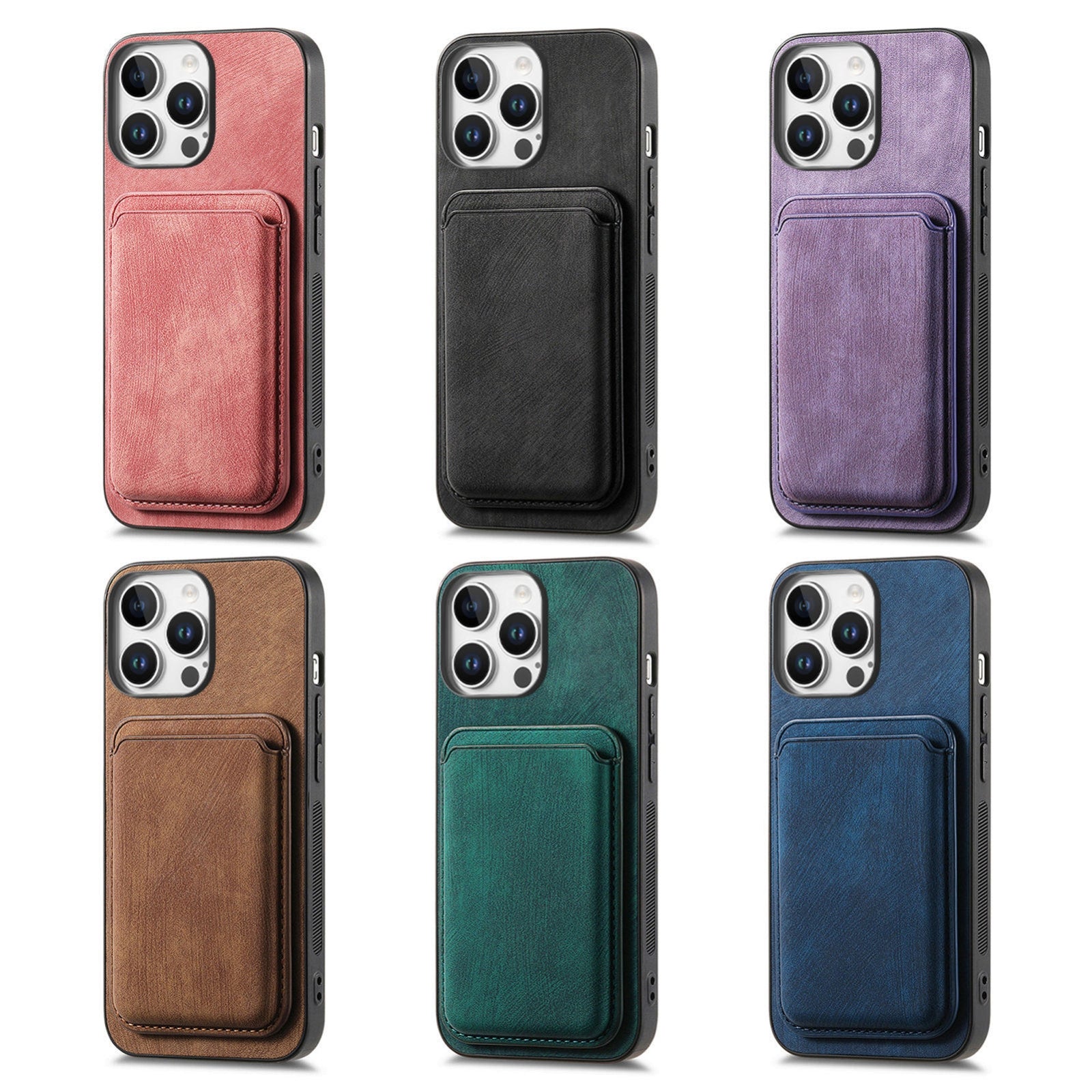 For-iPhone-17e-/-16e-Retro-Leather-Card-Bag-Magnetic-Phone-Case(Brown)