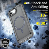 For-iPhone-17e-/-16e-Skin-Feel-TPU-+-PC-MagSafe-Magnetic-Phone-Case(Transparent-Black)