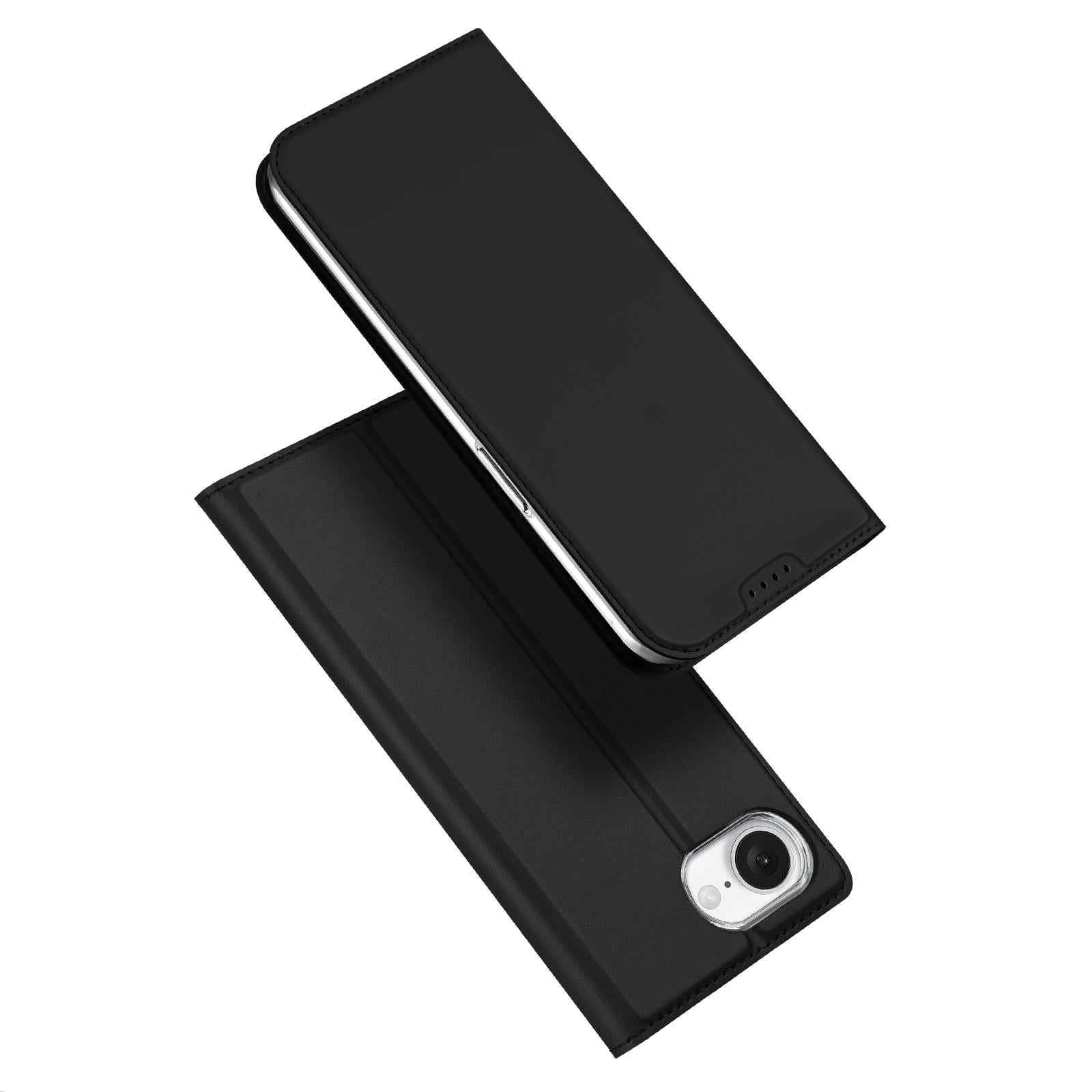 For-iPhone-17e-/-16e-DUX-DUCIS-Skin-Pro-Series-Flip-Leather-Phone-Case(Black)
