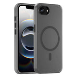 For-iPhone-17e-/-16e-MagSafe-Frosted-Translucent-TPU-+-PC-Full-Coverage-Phone-Case(Black)