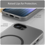 For-iPhone-17e-/-16e-MagSafe-Frosted-Translucent-TPU-+-PC-Full-Coverage-Phone-Case(Black)