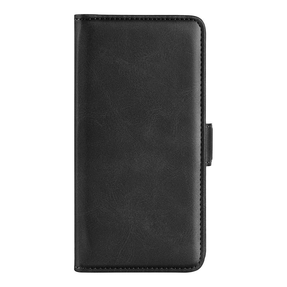 For-iPhone-17e-/-16e-Dual-side-Magnetic-Buckle-Horizontal-Flip-Leather-Phone-Case(Black)