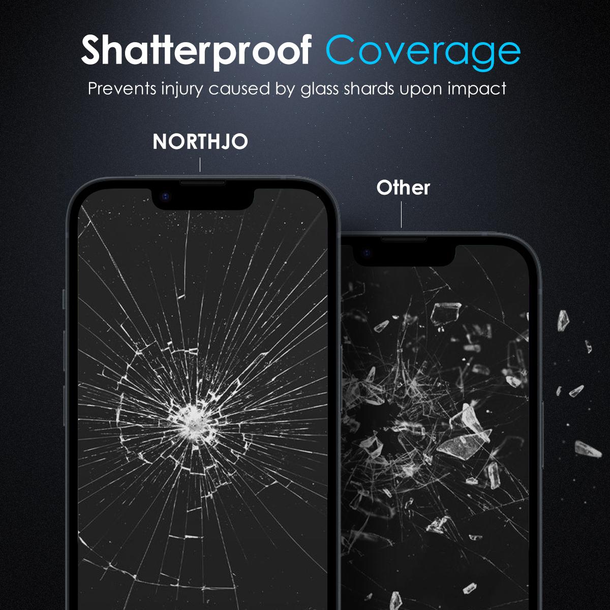 For-iPhone-17e-/-16e-NORTHJO-A++-Screen-Protector-Tempered-Glass-Film(Clear)