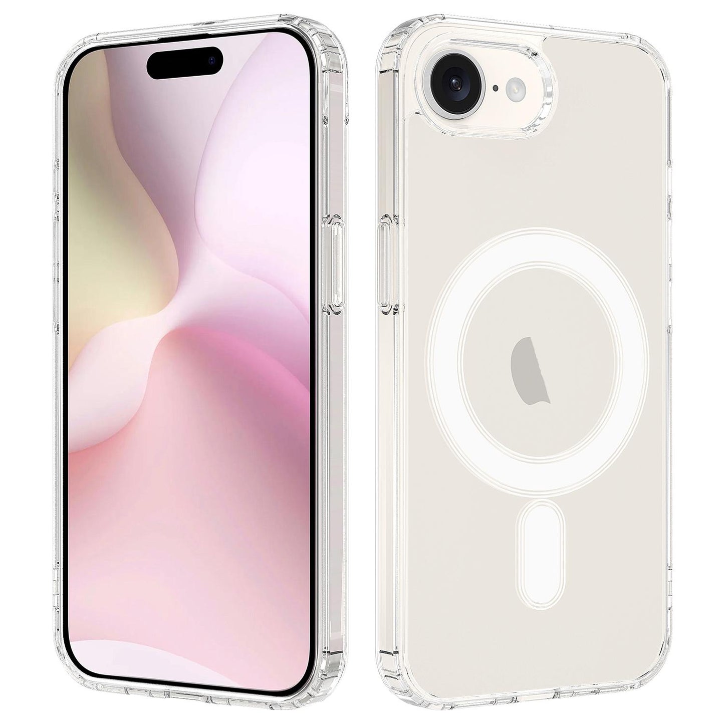 For-iPhone-17e-/-16e-Magsafe-Scratchproof-Acrylic-TPU-Phone-Case(Transparent)