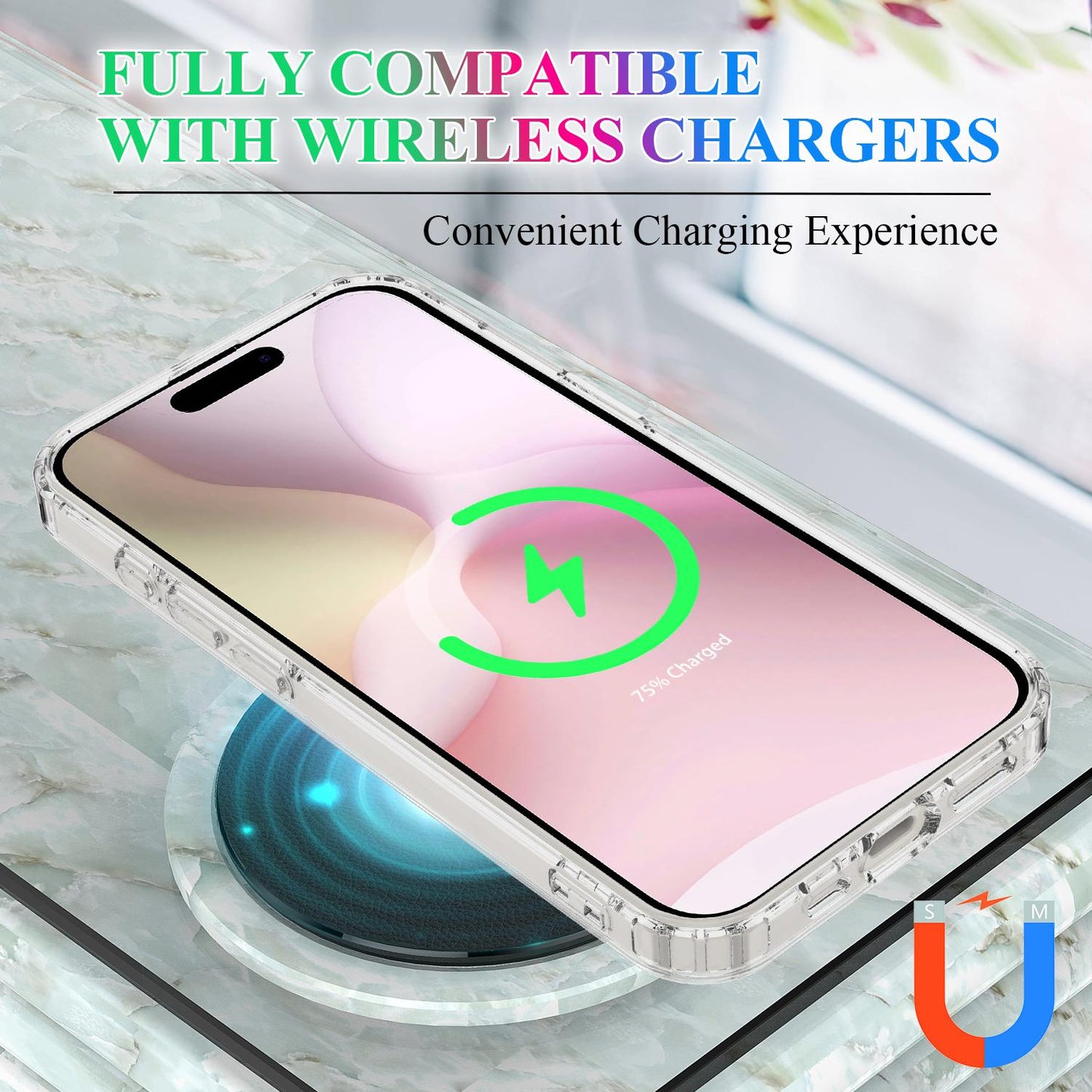 For-iPhone-17e-/-16e-Magsafe-Scratchproof-Acrylic-TPU-Phone-Case(Transparent)