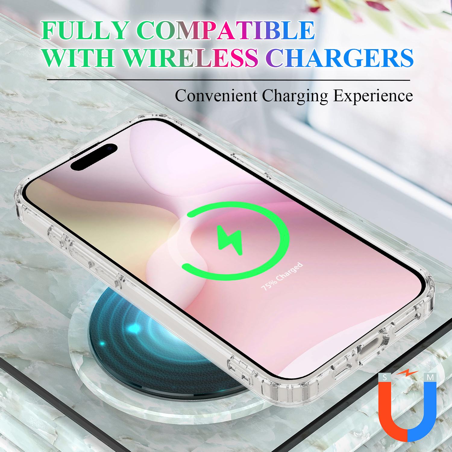 For-iPhone-17e-/-16e-Magsafe-Scratchproof-Acrylic-TPU-Phone-Case(Transparent)