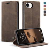 For-iPhone-17e-/-16e-CaseMe-013-Multifunctional-Horizontal-Flip-Leather-Phone-Case(Coffee)
