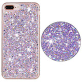For-iPhone-8-Plus-/-7-Plus-Transparent-Frame-Glitter-Powder-TPU-Phone-Case(Purple)