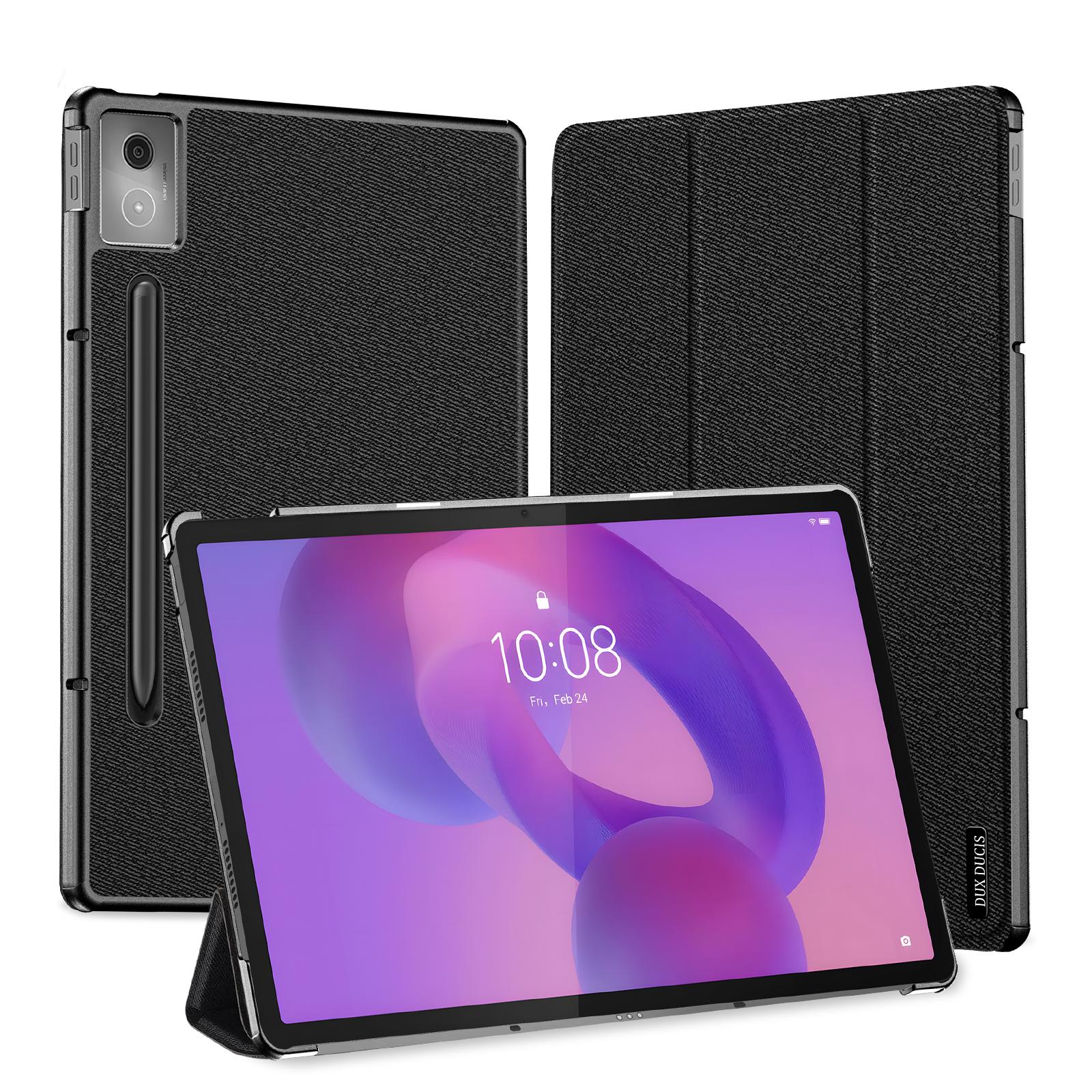 For-Lenovo-Idea-Tab-Pro-DUX-DUCIS-Domo-Series-Magnetic-Flip-Leather-Tablet-Case(Black)