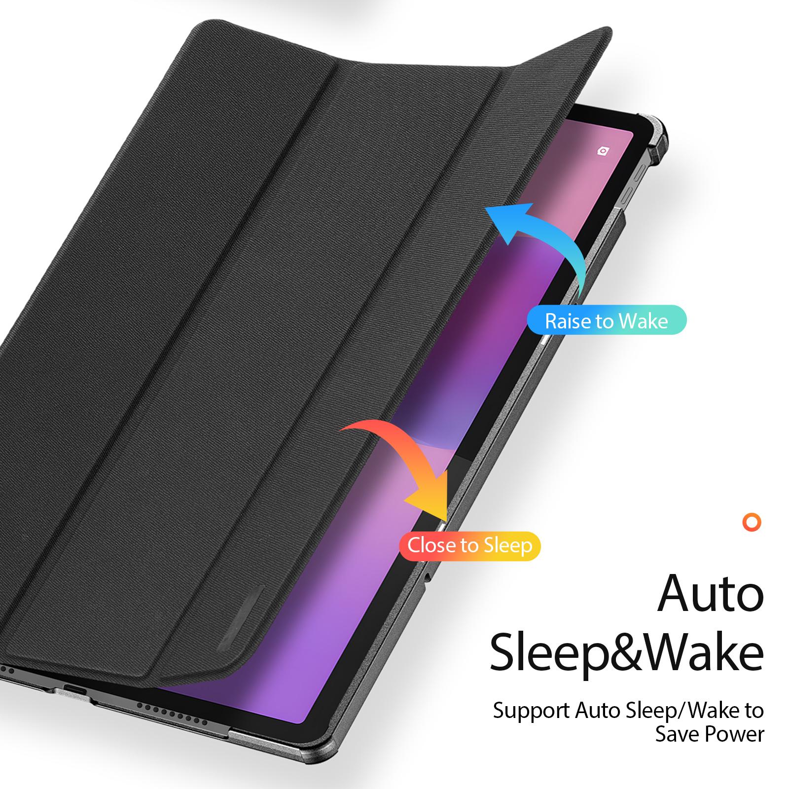 For-Lenovo-Idea-Tab-Pro-DUX-DUCIS-Domo-Series-Magnetic-Flip-Leather-Tablet-Case(Black)