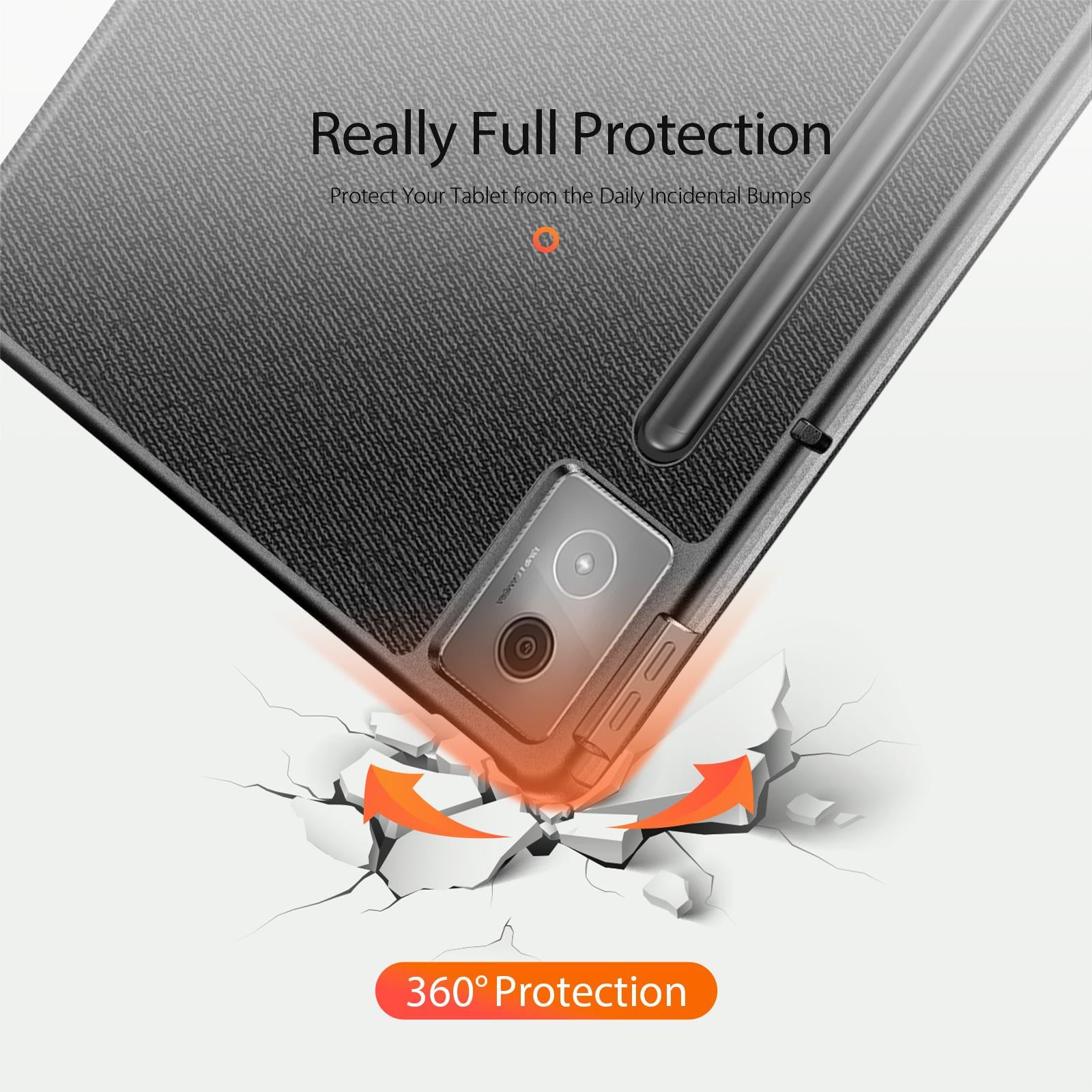 For-Lenovo-Idea-Tab-Pro-DUX-DUCIS-Domo-Series-Magnetic-Flip-Leather-Tablet-Case(Black)