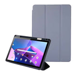 For-Lenovo-Tab-M10-Plus-10.6-3rd-Gen-2022-Solid-Color-3-folding-Leather-Tablet-Case(Lavender-Grey)