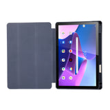 For-Lenovo-Tab-M10-Plus-10.6-3rd-Gen-2022-Solid-Color-3-folding-Leather-Tablet-Case(Lavender-Grey)