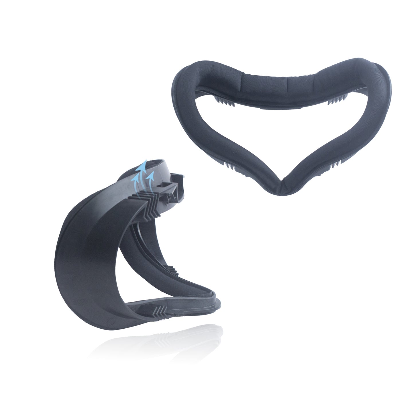 For-Meta-Quest-2-VR-Headset-Anti-sweat-Eye-Mask-VR-Facial-Interface-Bracket-Cover(Black)