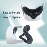 For-Meta-Quest-2-VR-Headset-Anti-sweat-Eye-Mask-VR-Facial-Interface-Bracket-Cover(Black)