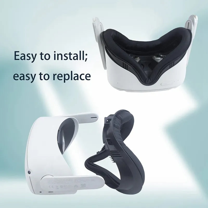 For-Meta-Quest-2-VR-Headset-Anti-sweat-Eye-Mask-VR-Facial-Interface-Bracket-Cover(Black)