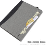 For-Microsoft-Surface-Pro-10-/-9-Cloth-Texture-Stitching-Leather-Tablet-Case(Black)