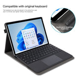 For-Microsoft-Surface-Pro-10-/-9-Cloth-Texture-Stitching-Leather-Tablet-Case(Black)