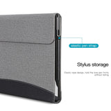 For-Microsoft-Surface-Pro-10-/-9-Cloth-Texture-Stitching-Leather-Tablet-Case(Black)