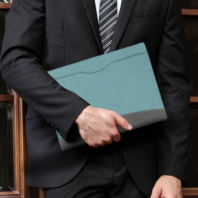 For-Microsoft-Surface-Pro-10-/-9-Cloth-Texture-Stitching-Leather-Tablet-Case(Black)