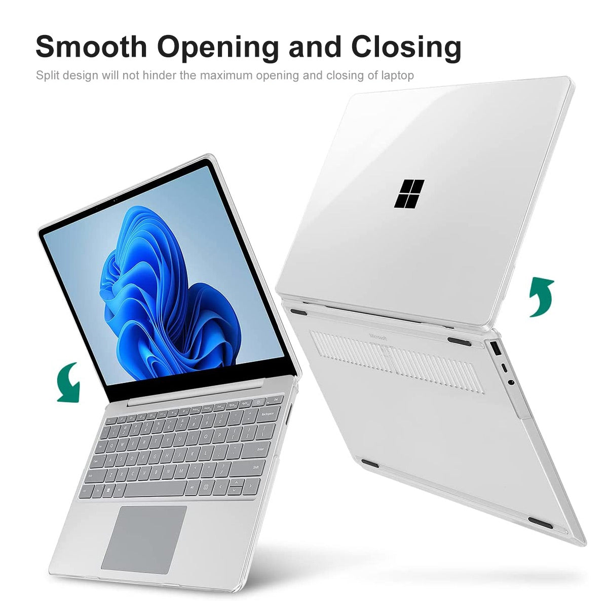 For-Microsoft-Surface-Laptop-2/3/4/5-13.5-Cloth-1769/1867/1958/1950-ENKAY-Hat-Prince-Shockproof-Crystal-Hard-Case(Transparent)