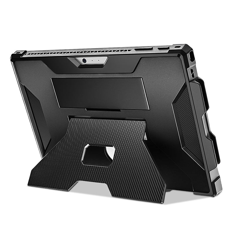 For-MicroSoft-Surface-Pro-4-/-5-/-6-/-7-Armor-Kickstand-Shockproof-Tablet-Case(Grey-White)