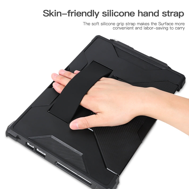 For-MicroSoft-Surface-Pro-4-/-5-/-6-/-7-Armor-Kickstand-Shockproof-Tablet-Case(Grey-White)