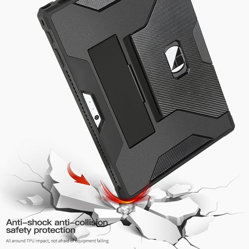 For-MicroSoft-Surface-Pro-4-/-5-/-6-/-7-Armor-Kickstand-Shockproof-Tablet-Case(Grey-White)