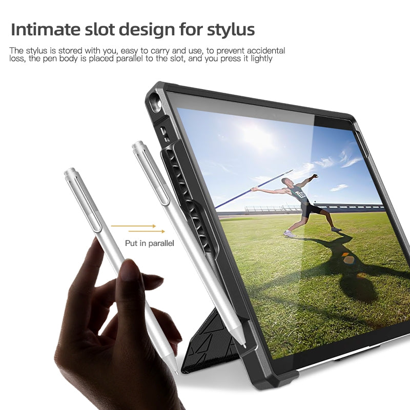 For-MicroSoft-Surface-Pro-4-/-5-/-6-/-7-Armor-Kickstand-Shockproof-Tablet-Case(Grey-White)