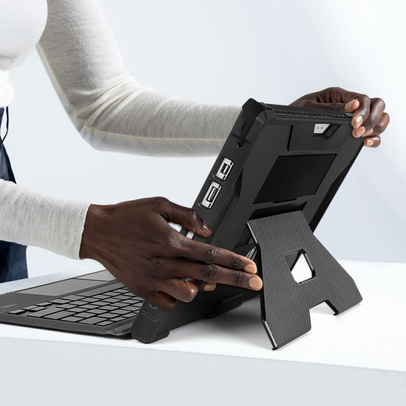 For-MicroSoft-Surface-Pro-4-/-5-/-6-/-7-Armor-Kickstand-Shockproof-Tablet-Case(Grey-White)