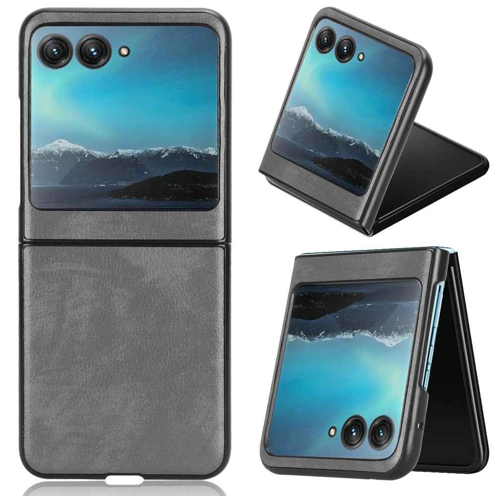 For-Motorola-Moto-Razr-40-Ultra-Litchi-Texture-Back-Cover-Phone-Case(Grey)