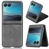 For-Motorola-Moto-Razr-40-Ultra-Litchi-Texture-Back-Cover-Phone-Case(Grey)