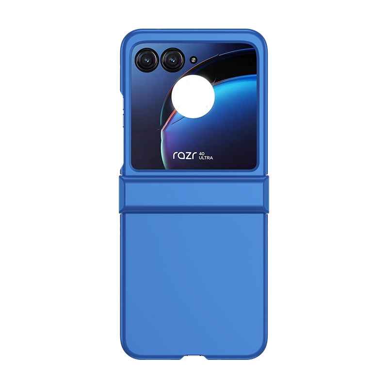 For-Motorola-Razr-40-Ultra-Skin-Feel-PC-Phone-Case-with-Hinge(Blue)