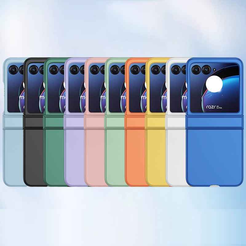 For-Motorola-Razr-40-Ultra-Skin-Feel-PC-Phone-Case-with-Hinge(Blue)