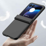 For-Motorola-Razr-40-Ultra-Skin-Feel-PC-Phone-Case-with-Hinge(Blue)