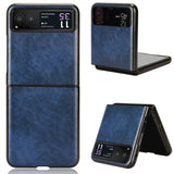 For-Motorola-Moto-Razr-40-Litchi-Texture-Back-Cover-Phone-Case(Blue)