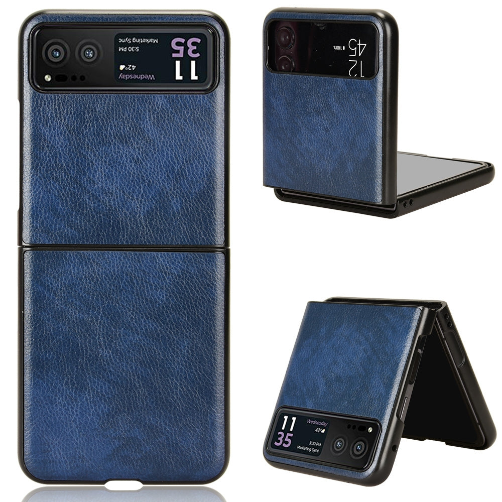 For-Motorola-Moto-Razr-40-Litchi-Texture-Back-Cover-Phone-Case(Blue)
