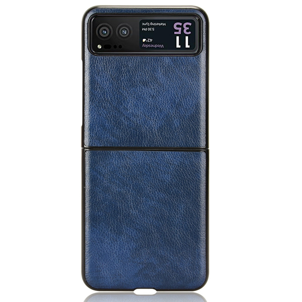 For-Motorola-Moto-Razr-40-Litchi-Texture-Back-Cover-Phone-Case(Blue)
