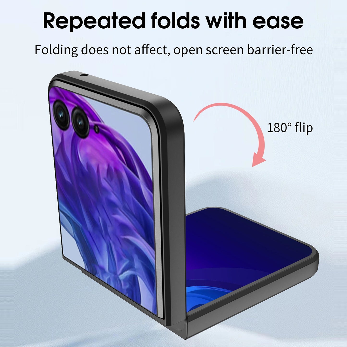 For-Motorola-Razr-50-Ultra-CD-Texture-Magnetic-Holder-Phone-Case(Blue)