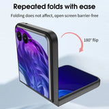For-Motorola-Razr-50-Ultra-CD-Texture-Magnetic-Holder-Phone-Case(Blue)