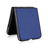 For-Motorola-Moto-Razr-50-Ultra-PU-Leather-PC-Phone-Case(Blue)