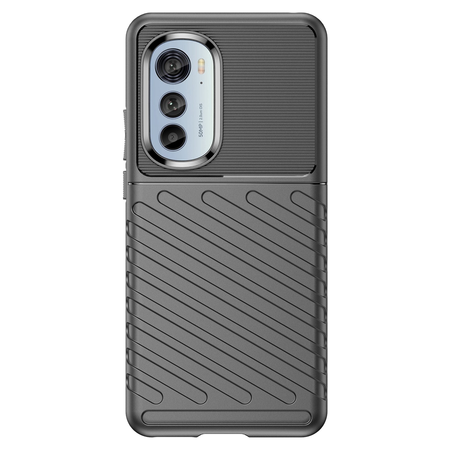 For-Motorola-Edge-30-Pro-Thunderbolt-Shockproof-TPU-Protective-Soft-Phone-Case(Black)