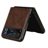 For-Motorola-Moto-Razr-40-Litchi-Texture-Back-Cover-Phone-Case(Brown)