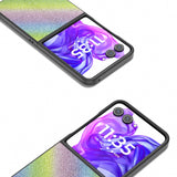 For-Motorola-Razr-50-Ultra-Diamond-Series-Black-Edge-Phone-Case(Rainbow)